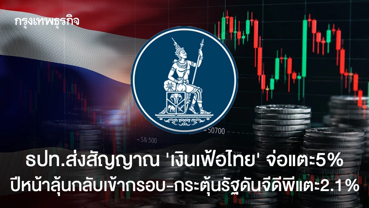 ‘ธปท’-ส่งสัญญาณเงินเฟ้อไทย-‘จ่อแตะ5%’-ปีหน้าลุ้นกลับเข้ากรอบ-กระตุ้นรัฐดันจีดีพีแตะ2.1%
