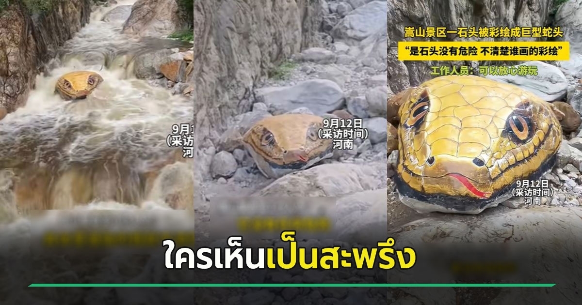 นทท.-เจอหัวงูยักษ์โผล่พ้นน้ำ-ภูเขาจีน-เฉลยแล้วไอเดียใคร-คนไม่ปลื้มเห็นแล้วผวา