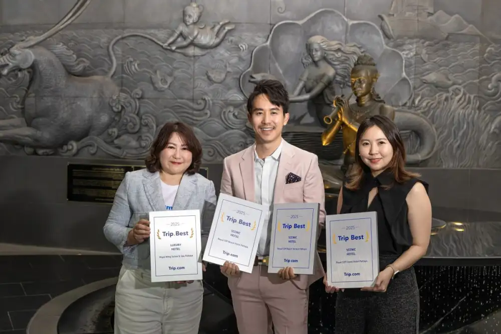 รอยัล คลิฟ โฮเต็ล กรุ๊ป คว้ารางวัลใหญ่จาก Trip.com ตอกย้ำความเป็นผู้นำด้านการบริการระดับโลก