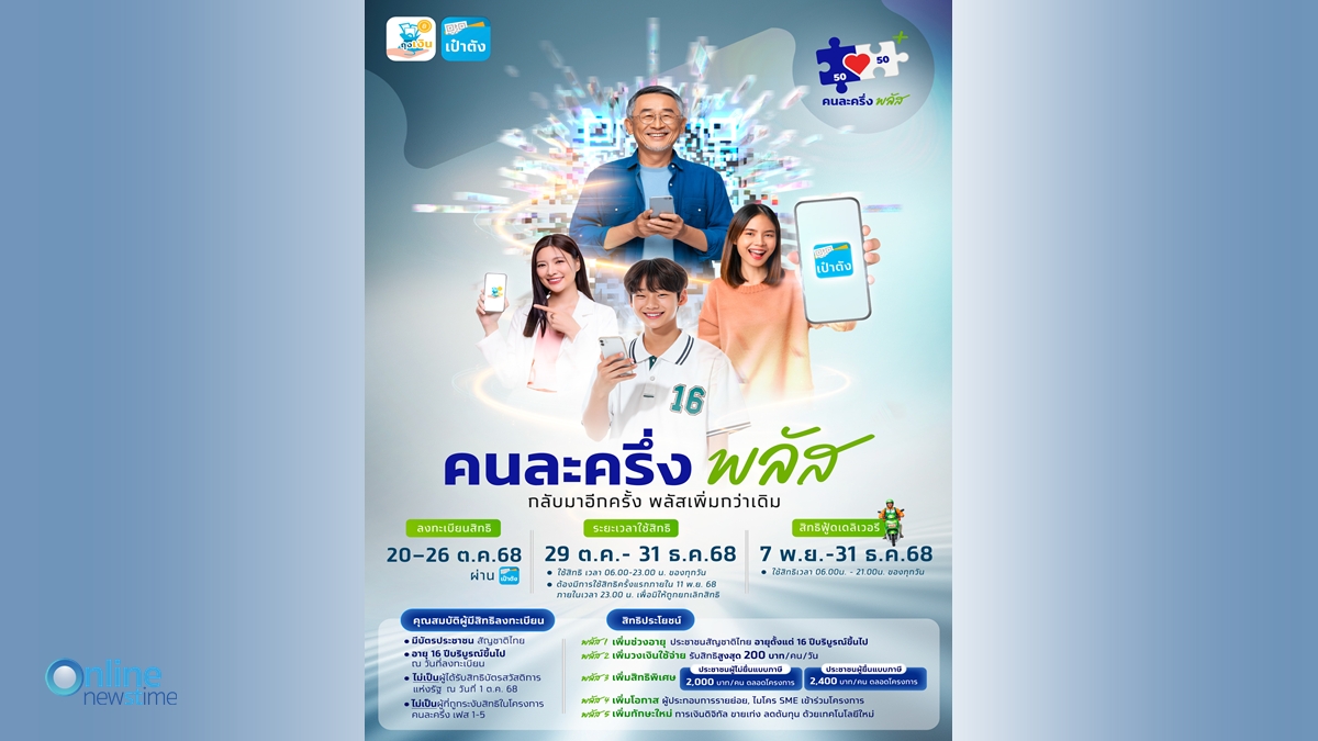 ครมเคาะ-“คนละครึ่ง-พลัส”-เริ่ม-15-ตค-อัดงบ-4.4-หมื่นล้าน-กระตุ้นเศรษฐกิจ-ปลายปี-68