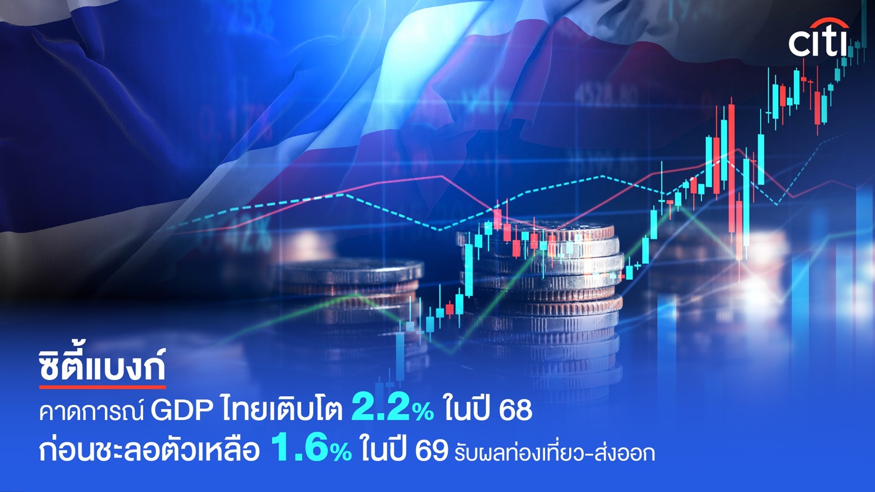 “ซิตี้แบงก์”-คาด-gdp-ไทยปี-68-โต-22%-ก่อนชะลอเหลือ-1.6%-ในปี-69-รับผลกระทบท่องเที่ยว-ส่งออก-:-อินโฟเควสท์