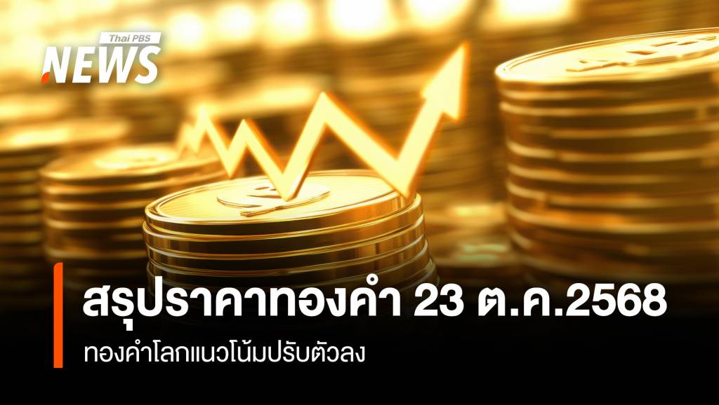 สรุปราคาทองคำ-23-ตค.2568-ทองคำโลกแนวโน้มปรับตัวลง