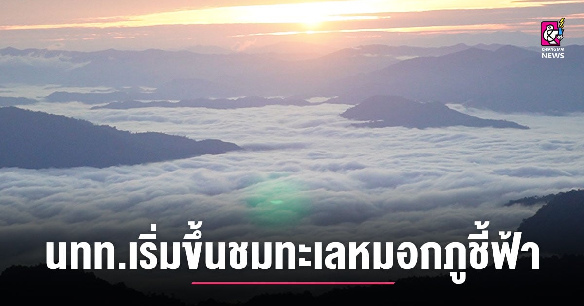 เชียงราย-นทท.เริ่มขึ้นชมทะเลหมอกภูชี้ฟ้า-สัมผัสอากาศหนาวต้นฤดู