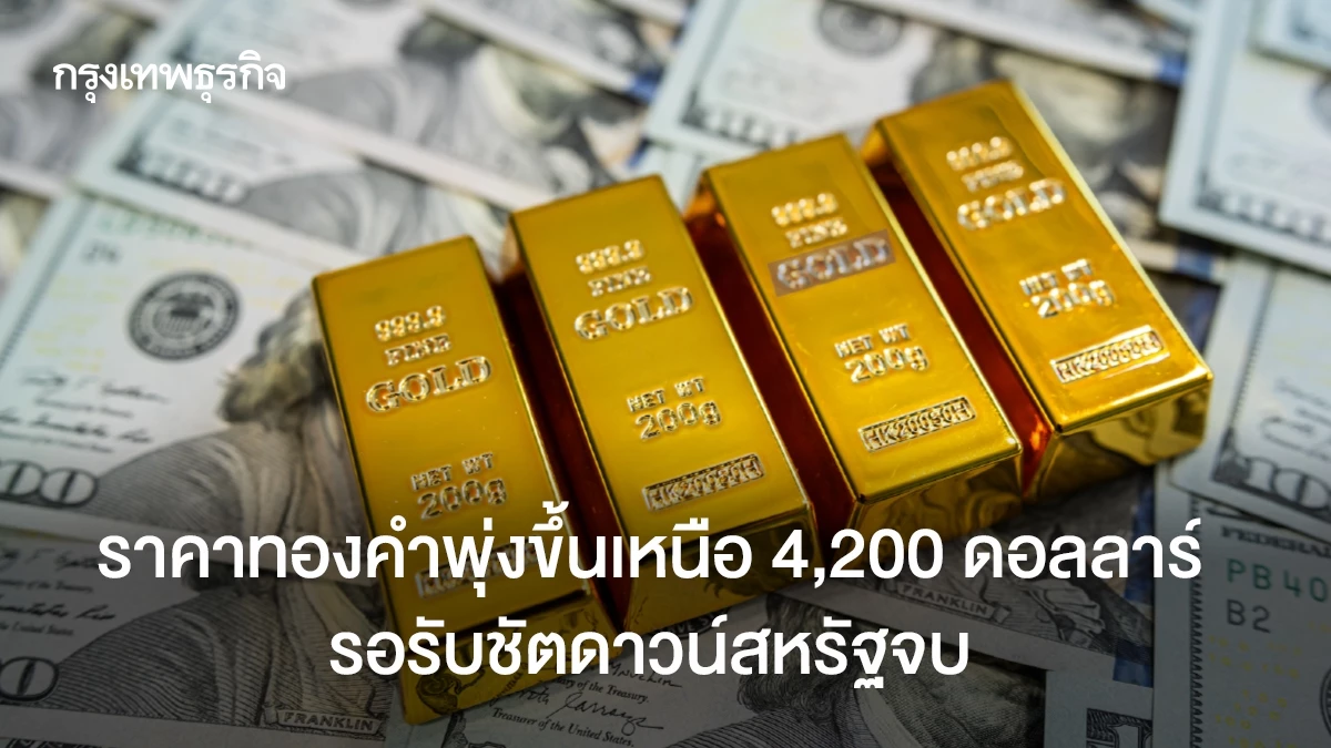 ราคาทองคำพุ่งขึ้นเหนือ-4,200-ดอลลาร์/ออนซ์-รอรับสหรัฐเปิดทำการ