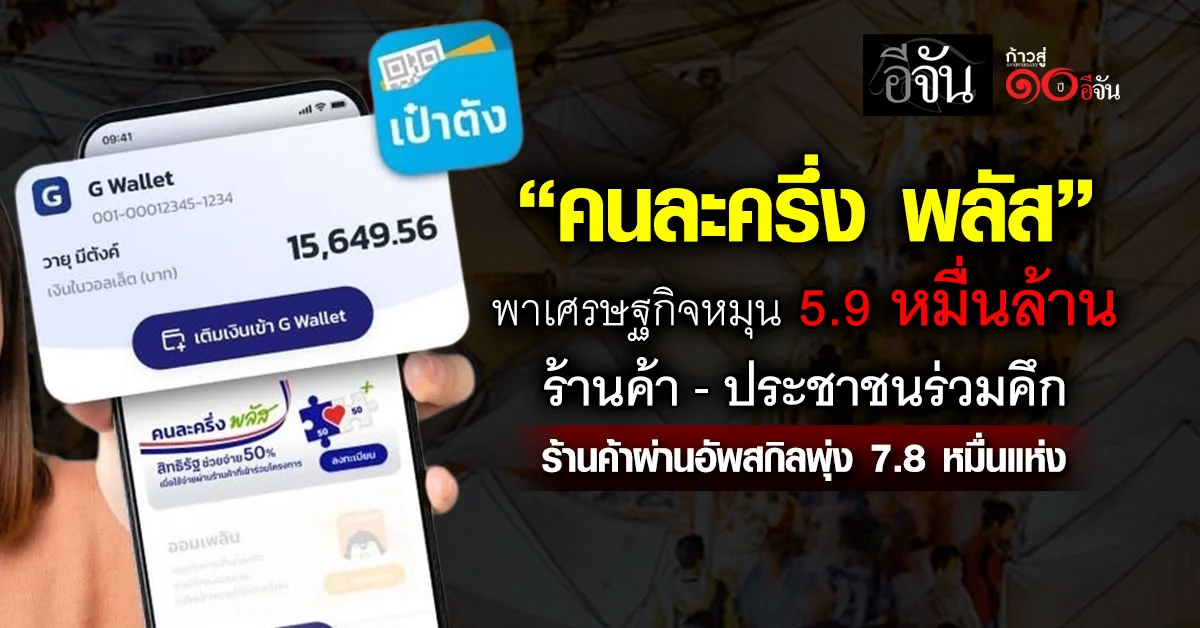 “คนละครึ่ง-พลัส”-พาเศรษฐกิจหมุน-5.9-หมื่นล้าน-ร้านค้า-ประชาชนร่วมคึก