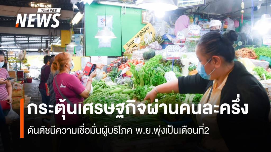 รัฐกระตุ้นเศรษฐกิจผ่านคนละครึ่ง-ดันดัชนีความเชื่อมั่นผู้บริโภคพุ่ง