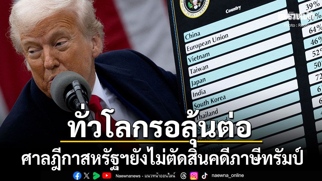 ศาลฎีกาสหรัฐฯเลื่อนชี้ขาดคดี-ภาษีทรัมป์-เขย่าเสถียรภาพเศรษฐกิจโลก