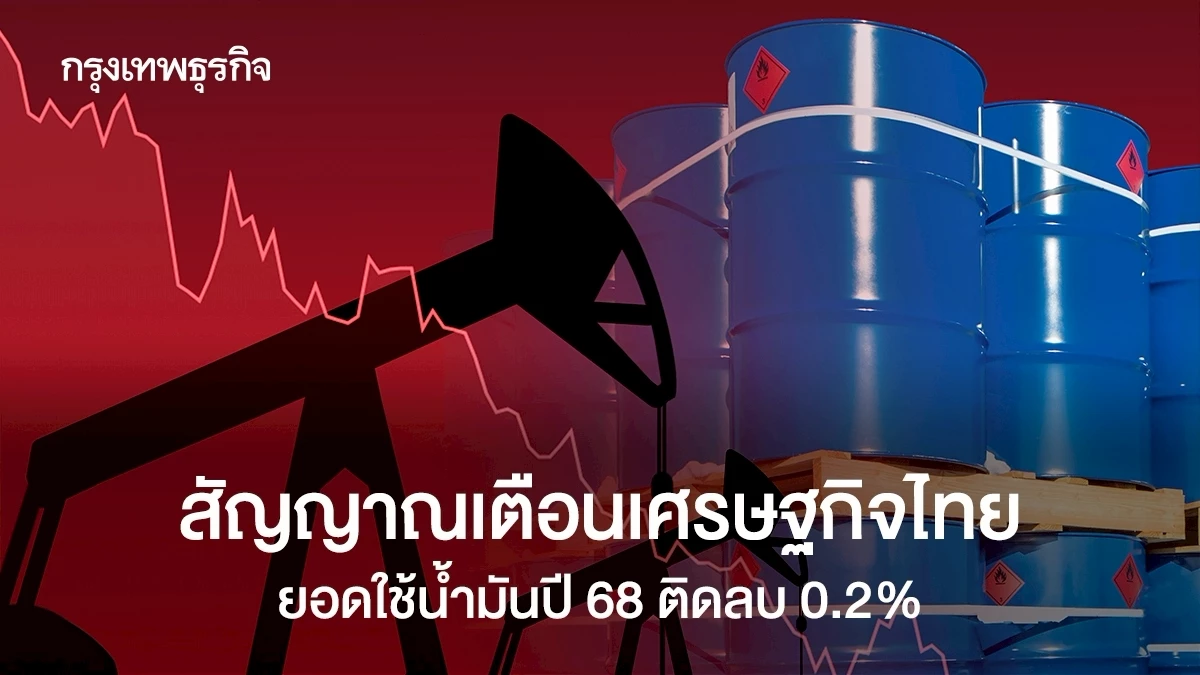 สัญญาณเตือน!-‘เศรษฐกิจไทย’-ยอดใช้น้ำมันปี-68-ติดลบ-0.2%