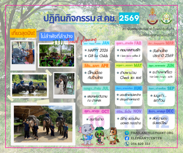 “ออป.”-เปิดลิสต์กิจกรรม-ปี-69-สัมผัสความน่ารัก-“ช้างไทยแบบ-exclusive-ตลอดปี”