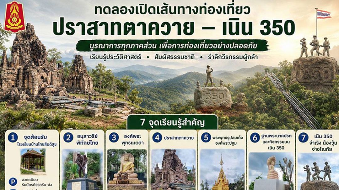 จัดตามรอยผู้กล้า ทภ.2เปิดทางท่องเที่ยว เยือนปราสาทตาควาย