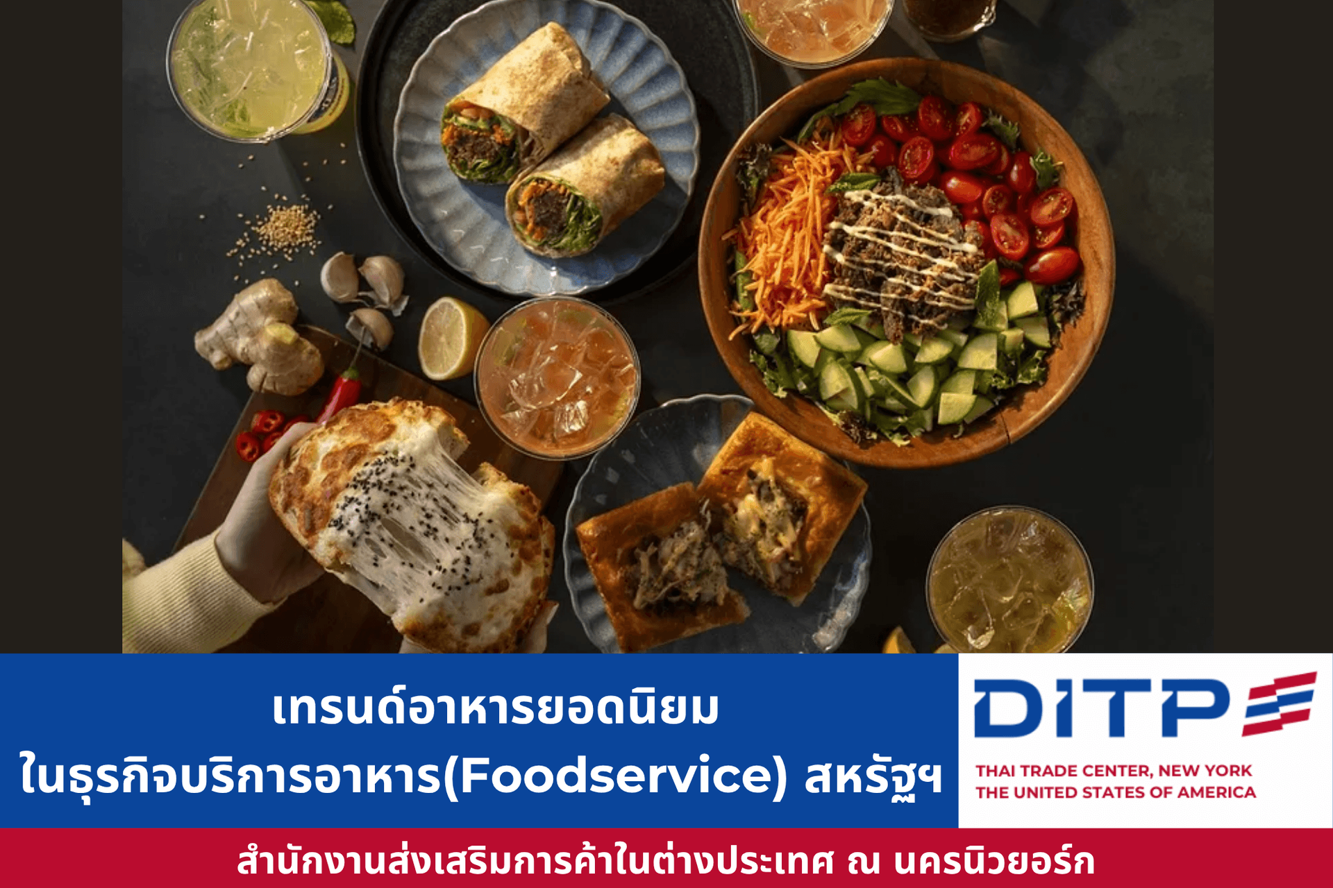 เทรนด์อาหารยอดนิยมในธุรกิจบริการอาหาร (Foodservice) สหรัฐฯ