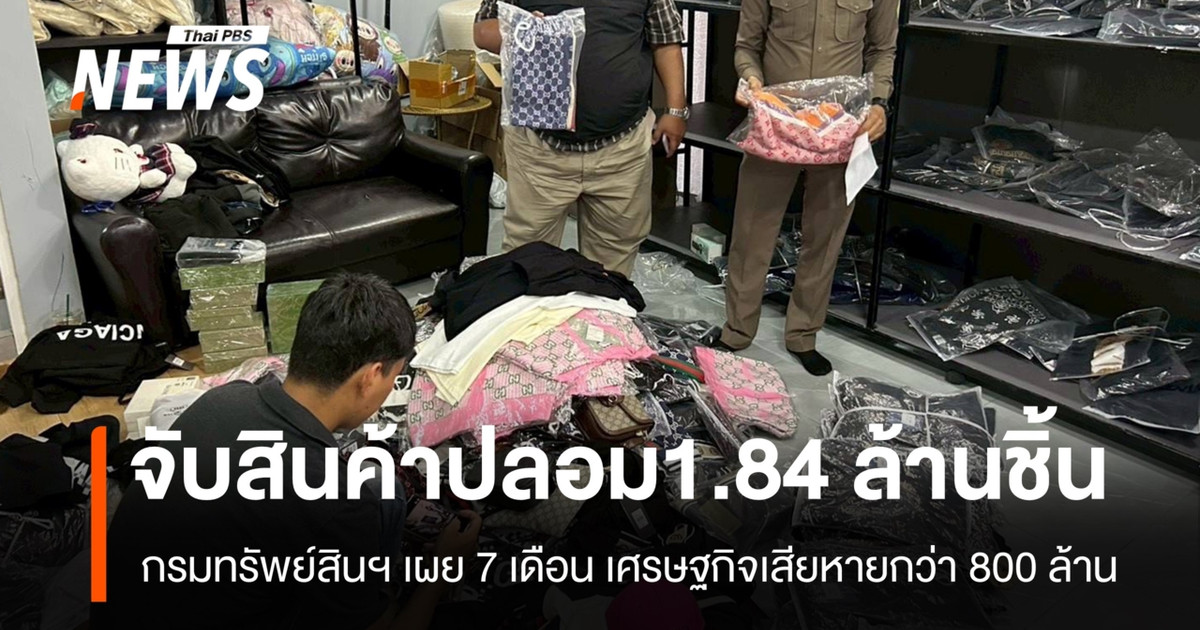 จับสินค้าปลอมกว่า-1.84-ล้านชิ้น-กรมทรัพย์สินฯ-เผย-7-เดือน-เศรษฐกิจเสียหายกว่า-800-ล้าน