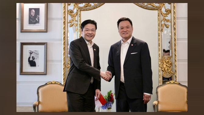 นายกฯไทย-สิงคโปร์จับมือยกระดับหุ้นส่วนยุทธศาสตร์-เดินหน้าความร่วมมือเศรษฐกิจ-พลังงาน-ความมั่นคง-อาเซียน
