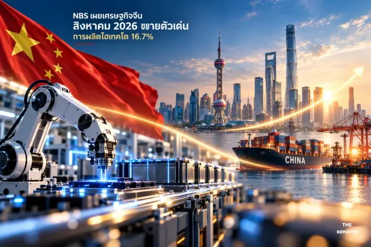 เศรษฐกิจจีน ส.ค. 2026 โตแรง! ไฮเทคพุ่ง 16.7%