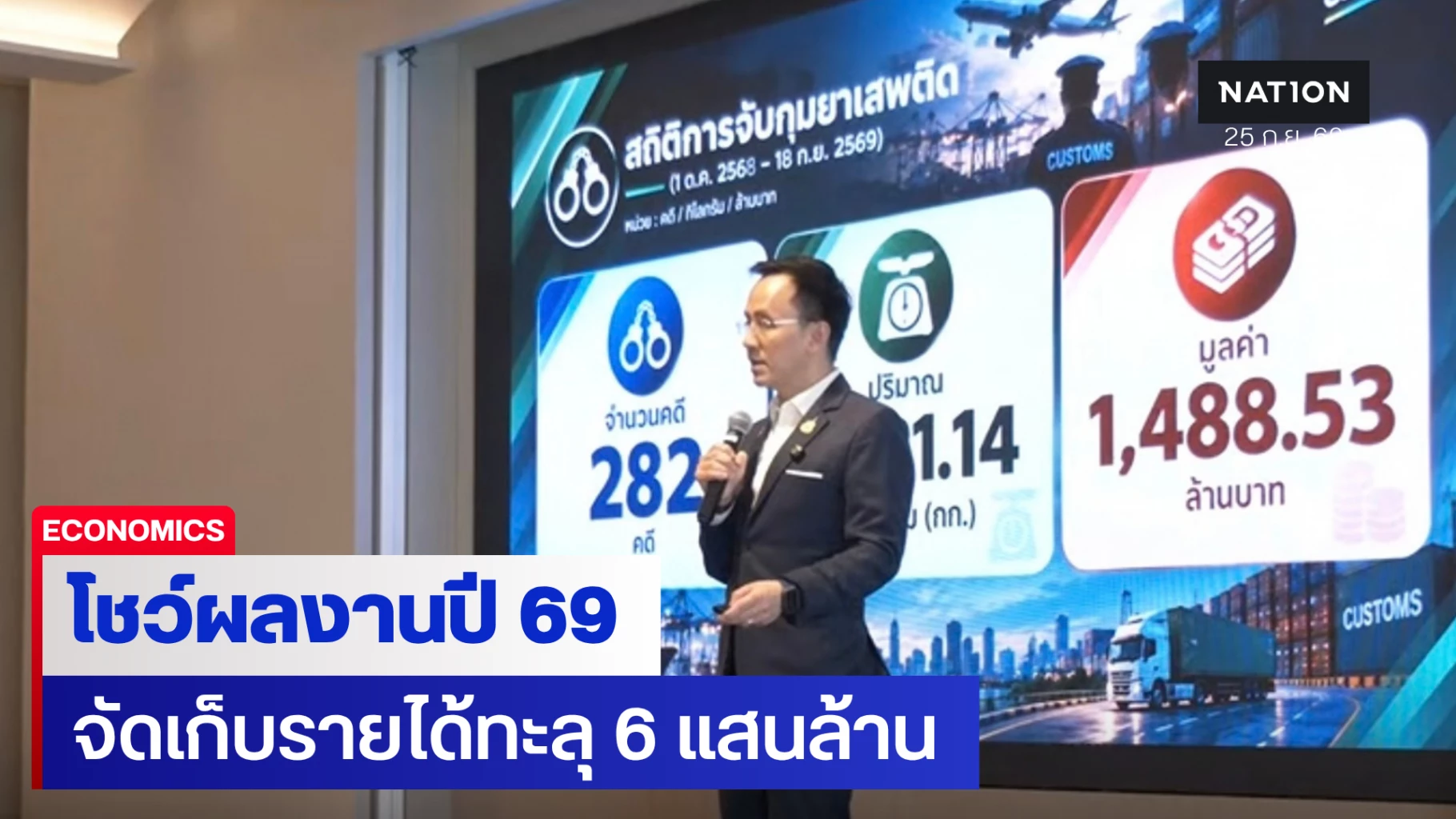 ศุลกากรโชว์ผลงานจัดเก็บปีงบฯ 69 กวาดรายได้ทะลุ 6 แสนล้าน ชู NEXT DRIVE CUSTOMS