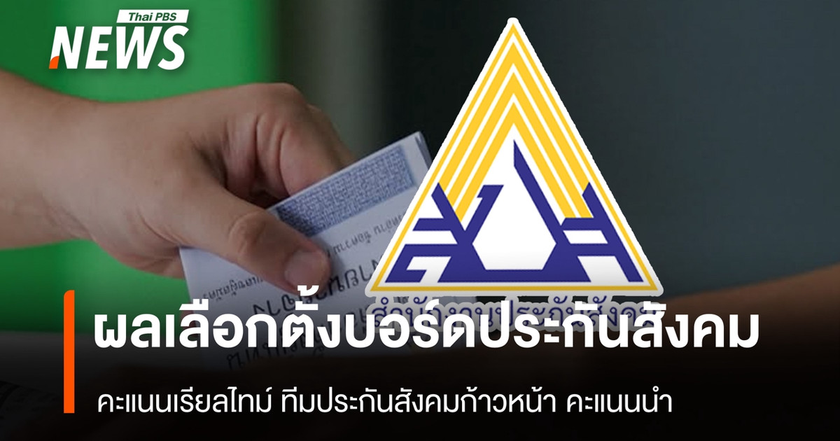 เกาะติดผลนับคะแนนเลือก “บอร์ดประกันสังคม” ล่าสุด “ประกันสังคมก้าวหน้า” คะแนนนำโด่ง